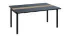 DOUBLE 161 pracovní stůl, kovová podnož černá, deska 36 mm, široký 1600 mm, antracit, vložená deska